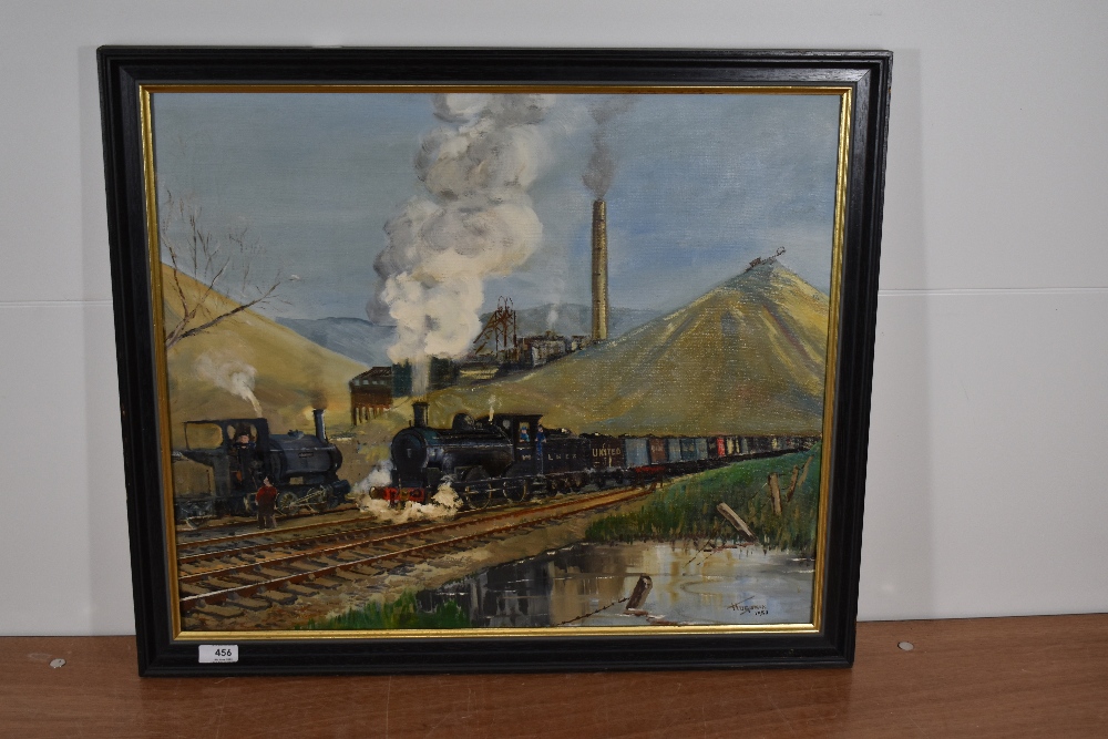 Douglas V Hugonin (Scottish 20th/21st century) oil on board, entitled 'The Coal Train' an LNER - Image 2 of 4