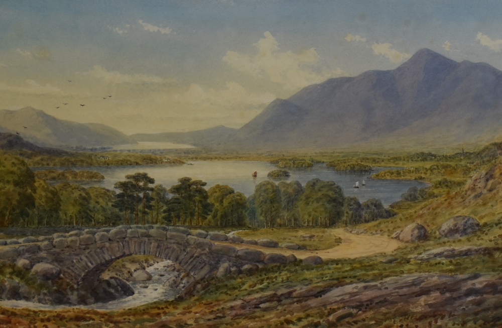 Local Interest* An early 20th century English school watercolour, Ashness Bridge, Skiddaw,