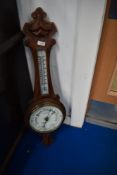 A late 19th Century oak cased barometer named for JR Archer, Barnard to dial