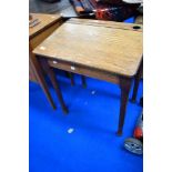 A vintage oak school desk