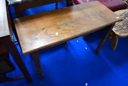 A vintage oak coffee table/childrens desk