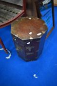 An Oriental octagonal cabinet of small proportions