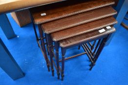 An early 20th Century mahogany quartetto nest of four tables
