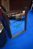 A pub advertising mirror for Christopher's London Gin