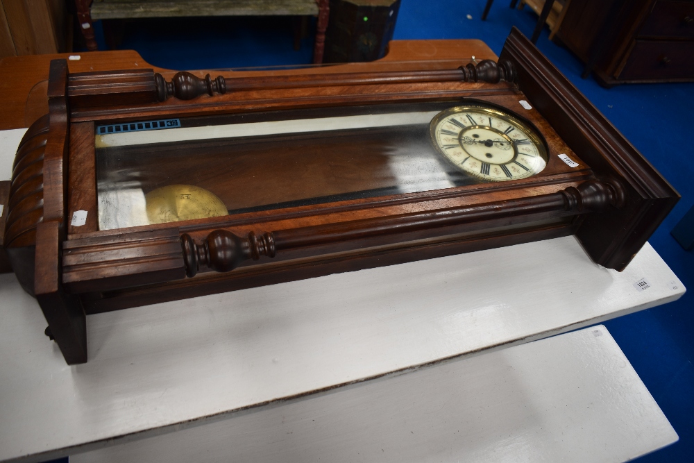 A 19th Century mahogany cased Vienna style wall clock