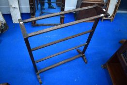 A 19th Century stained frame towel rail
