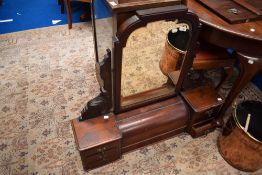 A 19th Century mahogany dressing table back