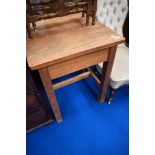 A vintage stripped work table