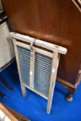 A vintage washboard etc