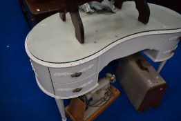 A French style kidney shaped dressing table