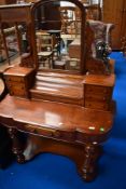A reproduction mahogany duchess style dressing table