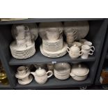 A collection of 1980sDunoon ceramics 'Marlfield' table ware, including plates bowls, tureen, cups