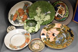 An assorted collection of mixed ceramics, to include a studio pottery frog bowl, with impressed '