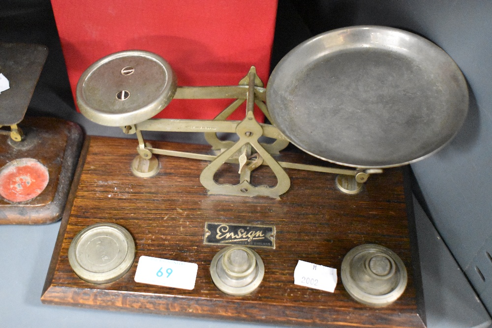 Three sets of postal scales and weights, to include Ensign scales and weights - Image 2 of 3