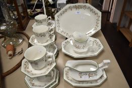 A selection of 1990s Johnson Brothers table ware, cups, saucers, bowl and platter to be included.