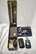 A vintage Accoson Dekamet Mk2 mercury Sphygmomanometer, a cased Edwards Surgical Supplies diagnostic