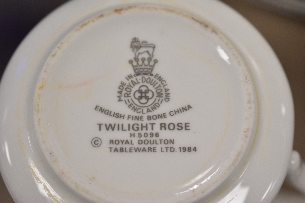 A quantity of Royal Doulton 'Twilight Rose' pattern tea and dinner wares, to include tureens, - Image 2 of 2