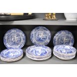 A selection of Copeland Spode Italian Pattern dinner wares, some modern some old, chipping and