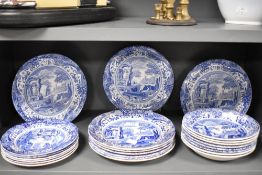 A selection of Copeland Spode Italian Pattern dinner wares, some modern some old, chipping and