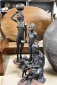 Three Sally Harmer/Soul Journeys Nuba limited edition African figure studies