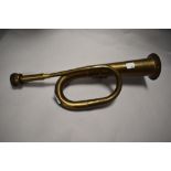 A small brass car horn, AF.