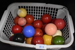A quantity of Pool and Snooker balls.