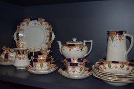 An early 20th century Burgess Brothers part tea service.