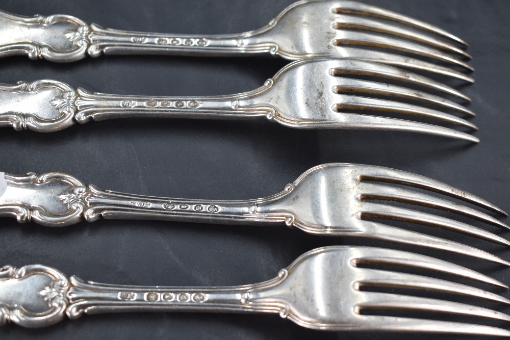 A group of four Victorian silver Albert pattern forks, marks for London 1843, maker William Eaton, - Image 2 of 2