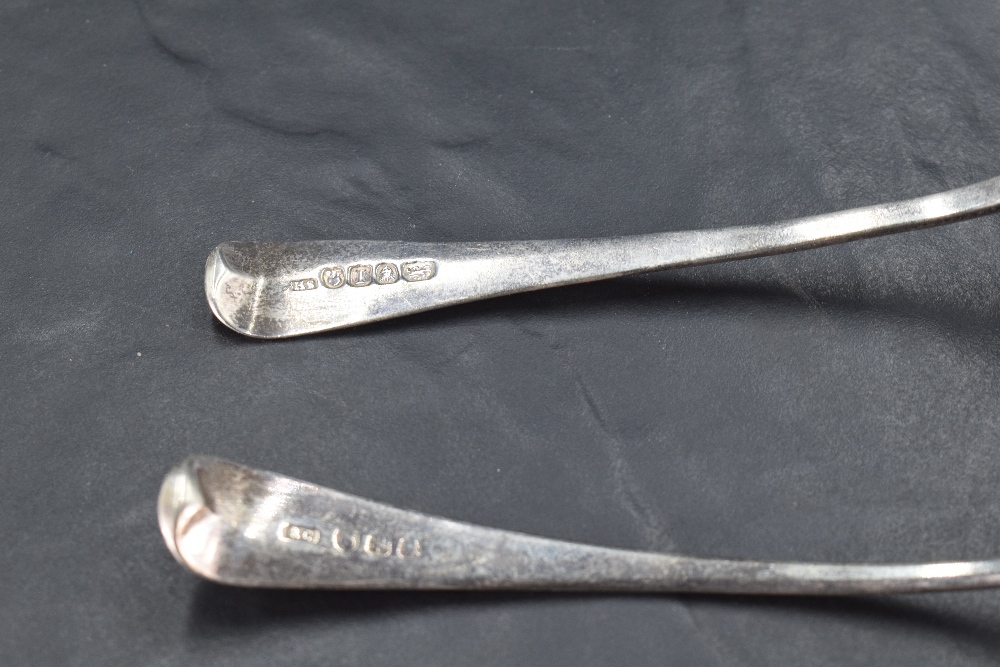 A George III silver sauce ladle, Old English pattern with pip reverse, engraved initials MF, marks - Image 2 of 2