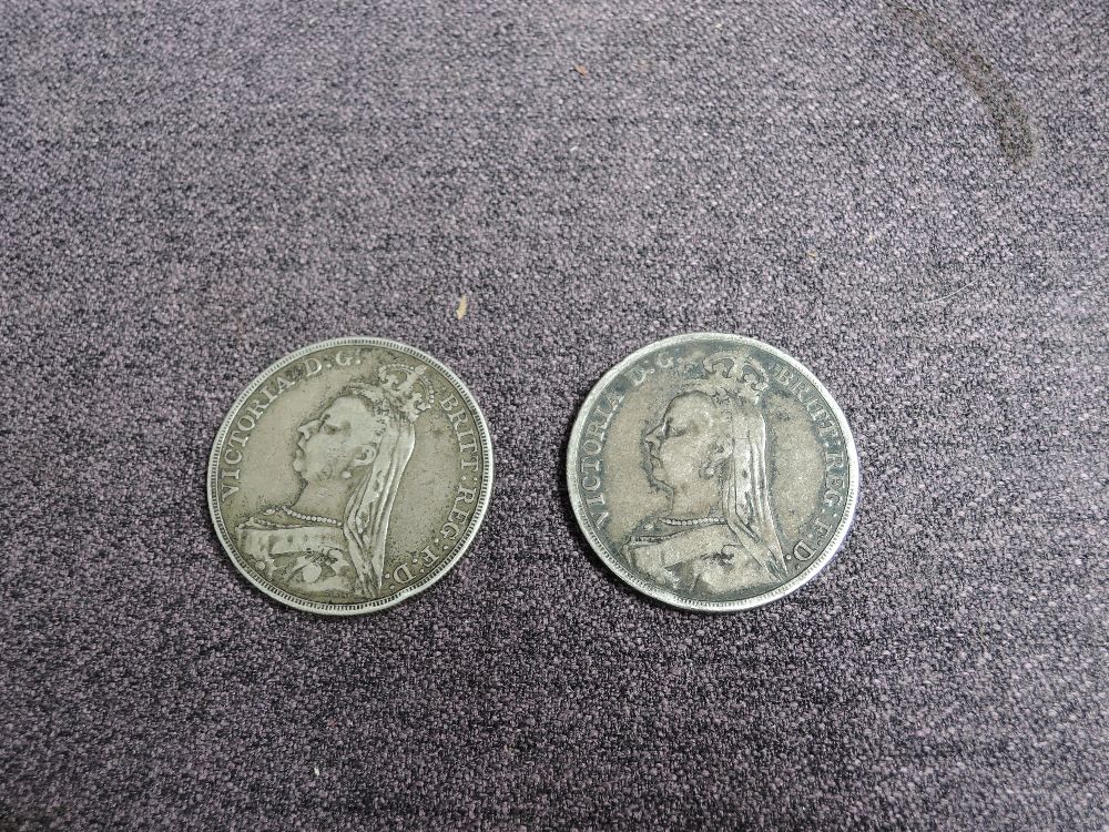 Two GB Queen Victoria Silver Crowns, 1889 & 1890 - Image 2 of 2