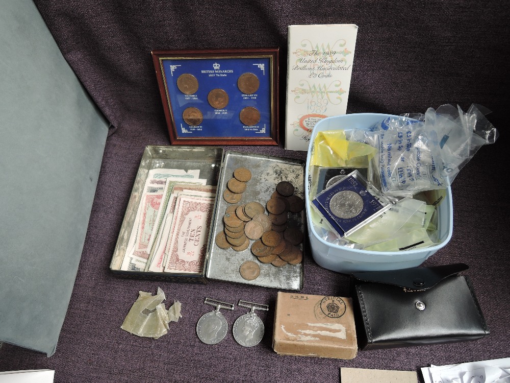 A collection of GB Coins including 1907 Edward VII Silver Florin, Silver Theresia Austrian Coin, £