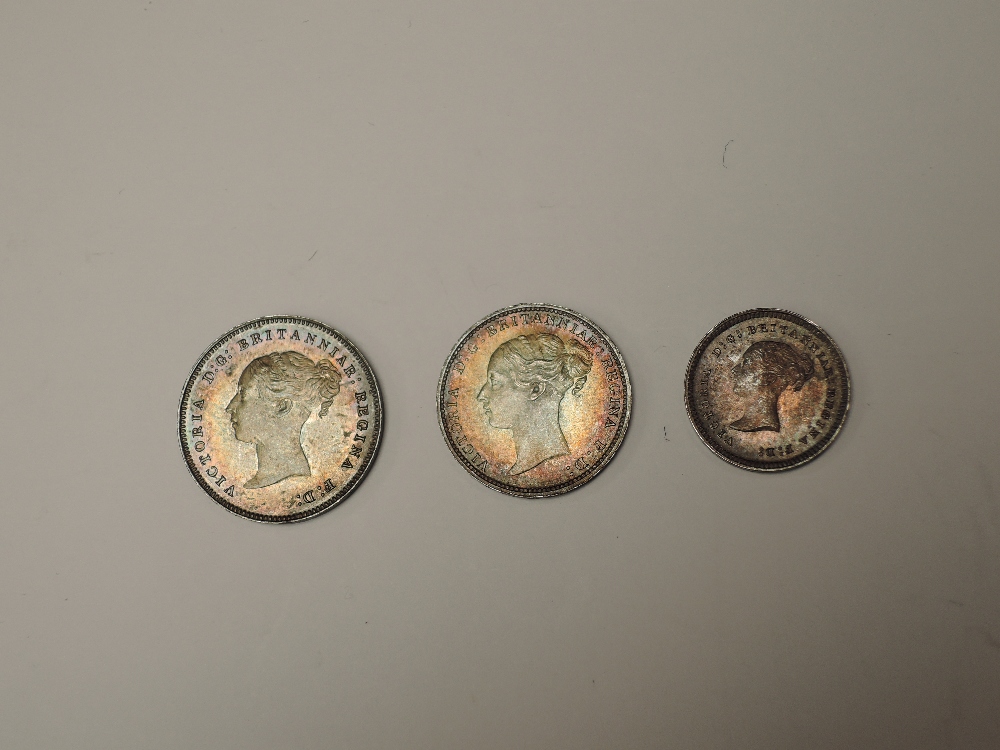 A part set of 1887 Queen Victoria Silver Maundy Coins, Four Pence, Threepence and Two Pence - Image 2 of 8