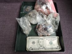 A collection of USA, Australia and Isle of Man Coins mainly USA Quarters approx 22 Dollars includin