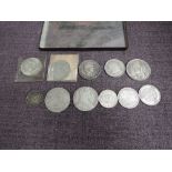 A small collection of World Silver Coins including early 20th century Egyptian along with a 1780