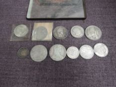 A small collection of World Silver Coins including early 20th century Egyptian along with a 1780