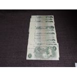 Thirty One Pound Banknotes in consecutive numbers, in unused condition, dated 1970, Page HU62 1359