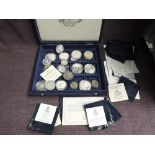 A collection of modern Coins including Marilyn Monroe Republic of Marshall Islands 4 Coin set in