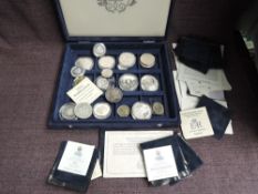 A collection of modern Coins including Marilyn Monroe Republic of Marshall Islands 4 Coin set in
