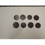 A collection of GB Half Pennies, 1607, 16?? Charles II, 1717, 1775 x2, 1799, 1806 x2, 8 in total