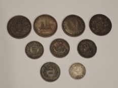 Seven Tokens, New Brunswick 1843 New Penny, Province of Nova Scotia 1832 & 1856 One Penny,