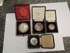 Three silver Medallion, International Exhibition of Navigation, Travelling, Commerce and