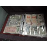 An album of GB and World Banknotes in album, 100+ notes including German 10,000 Marks x4 K3924295 to