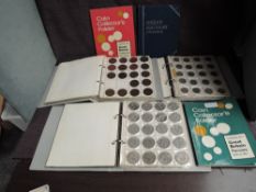 A collection of GB Coins in folders and coin albums including Copper & Silver, Half Penny to Half