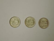 Three 1910 Edward VII Australian Silver Threepences, in our opinion these coins are uncirculated