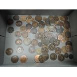 A collection of GB Copper and Bronze Coins and Tokens 1751 onwards, approx 80 in total including 17