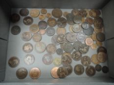 A collection of GB Copper and Bronze Coins and Tokens 1751 onwards, approx 80 in total including 17