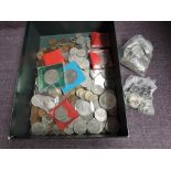 A collection of GB Coins including modern Crowns, 50p's and approx 3.5 oz of Silver