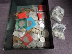 A collection of GB Coins including modern Crowns, 50p's and approx 3.5 oz of Silver