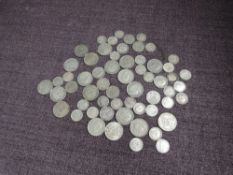 A collection of Shillings and other Silver Coins from 1840 onwards including Shillings, Sixpences,