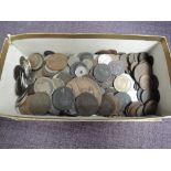 A collection of World Coins, many countries seen, mainly older coins